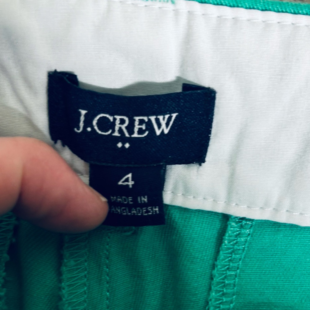 J. Crew Green Classic Twill Bermuda Shorts - Picture 9 of 10